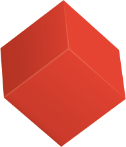 A floating red cube