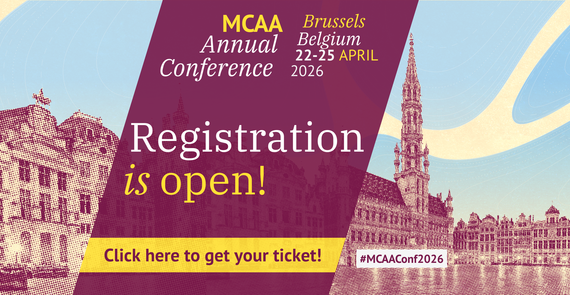 Banner stating that the registration for the Annual Conference 2026 is open