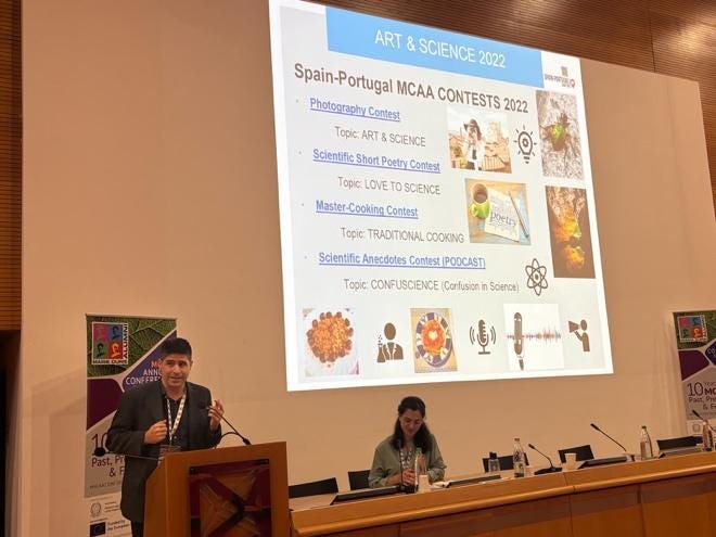 Lightning talk by Joaquín Capablo abut the MCAA Spain-Portugal Chapter. Photo: S. Cveček