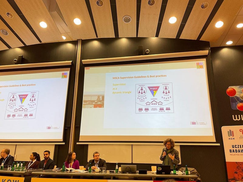 European Commission Policy Officer Senem Sanal-Erginel presenting the updated MSCA Guidelines on Supervision, that includes concrete best practices.