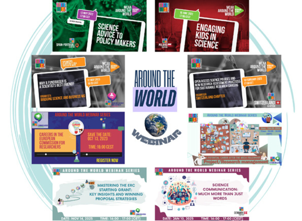 A series of Around the World webinars held between 2021 and 2025, highlighting the MCAA Communication WG’s collaborations across Chapters and WGs.