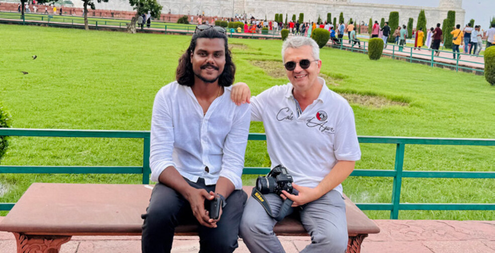 With my supervisor, Prof. Dimitrios Bikiaris during an international polymer-science conference in India.