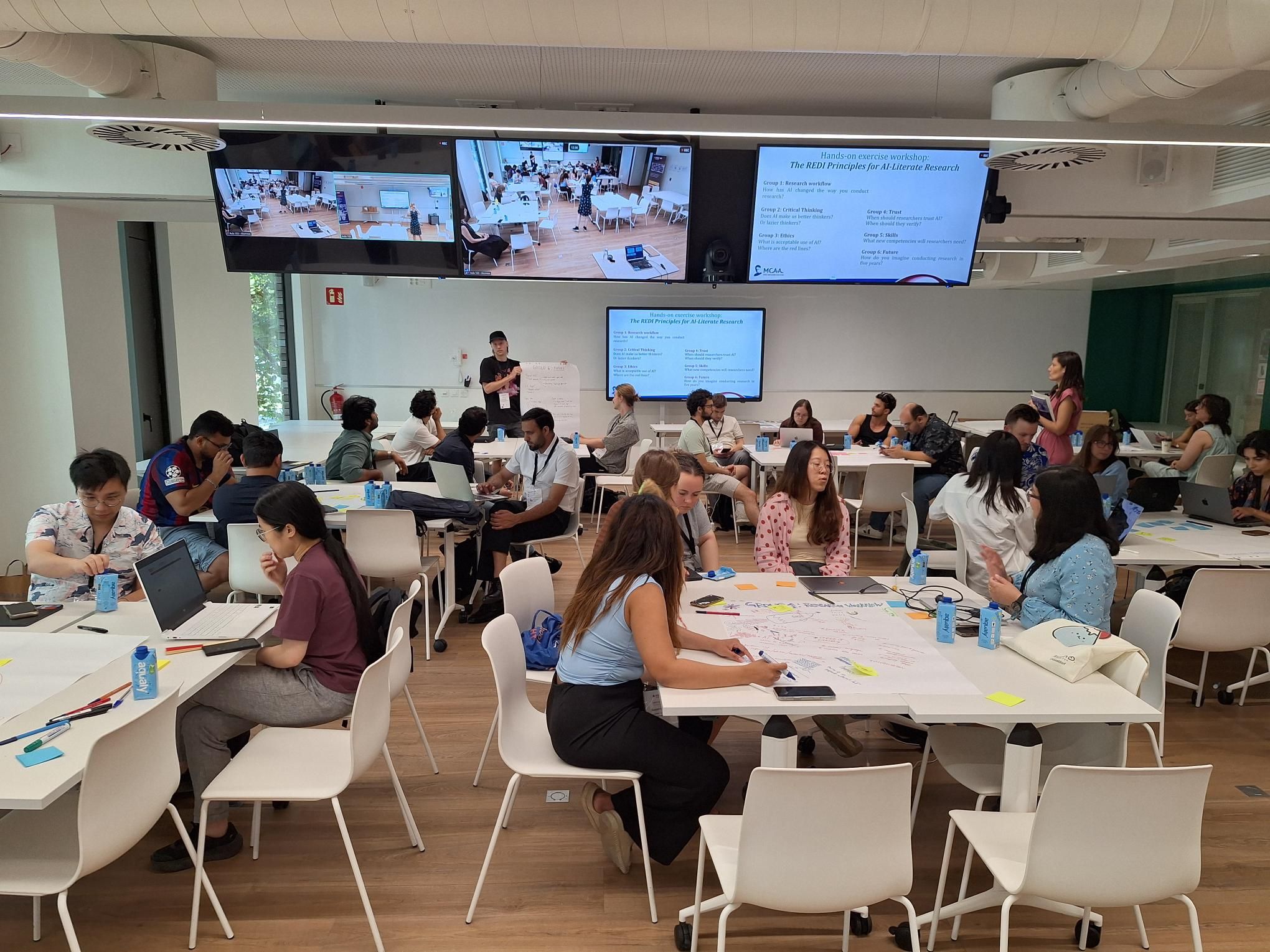 AI literacy in action: Hands-on workshop on AI literacy in research. Photo: RMIT Europe