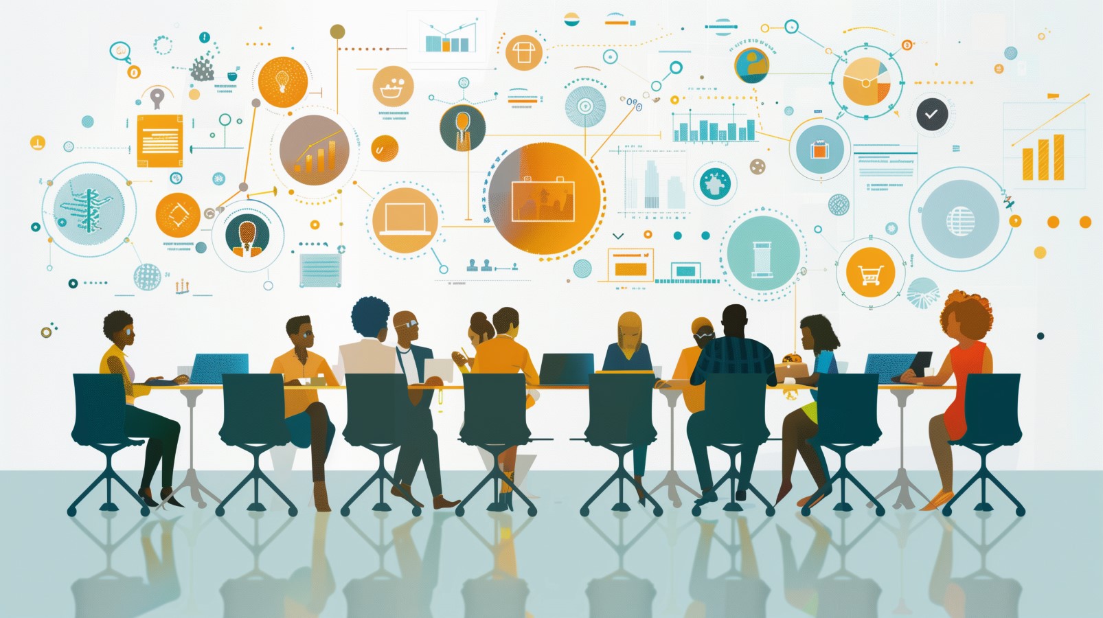 A dynamic scene of the MCAA Board in action