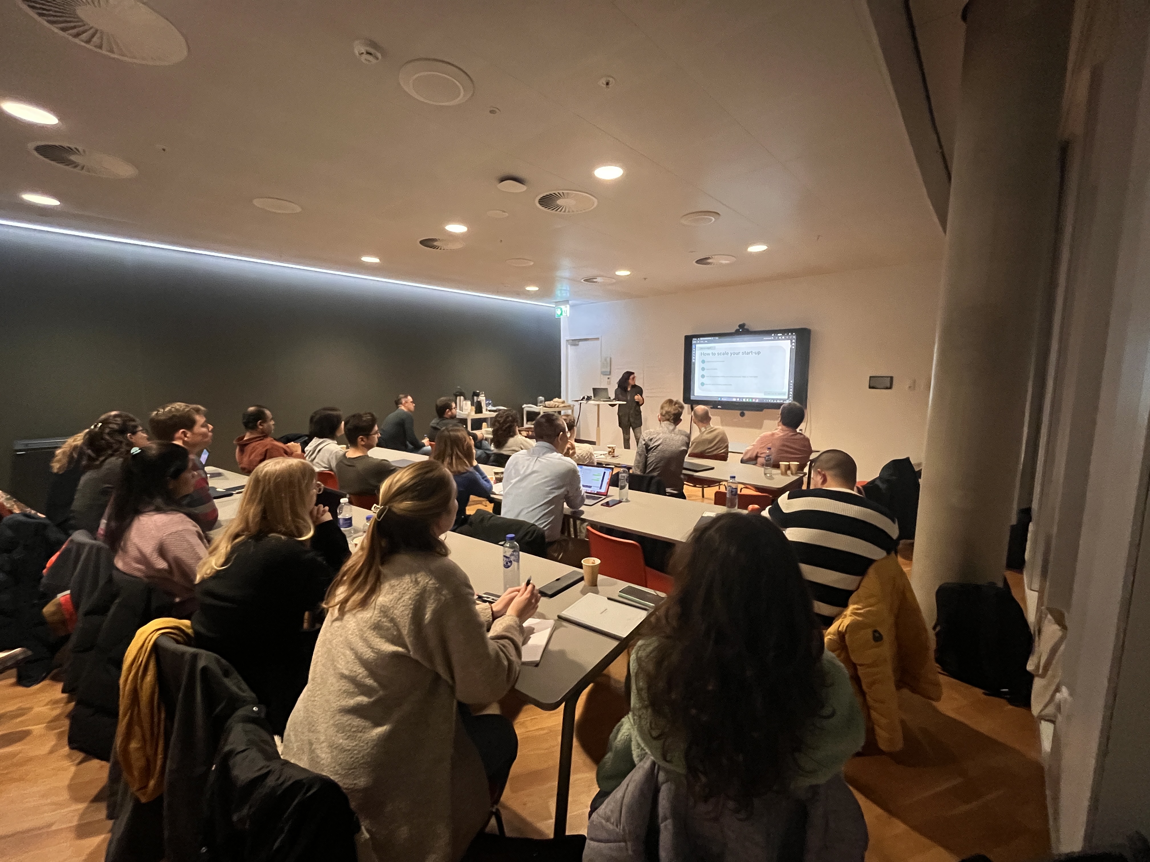 Attendees of the How do I get my ideas funded? workshop organised by the Chapter. The event was held at the Faculty of Health and Medical Sciences, University of Copenhagen.