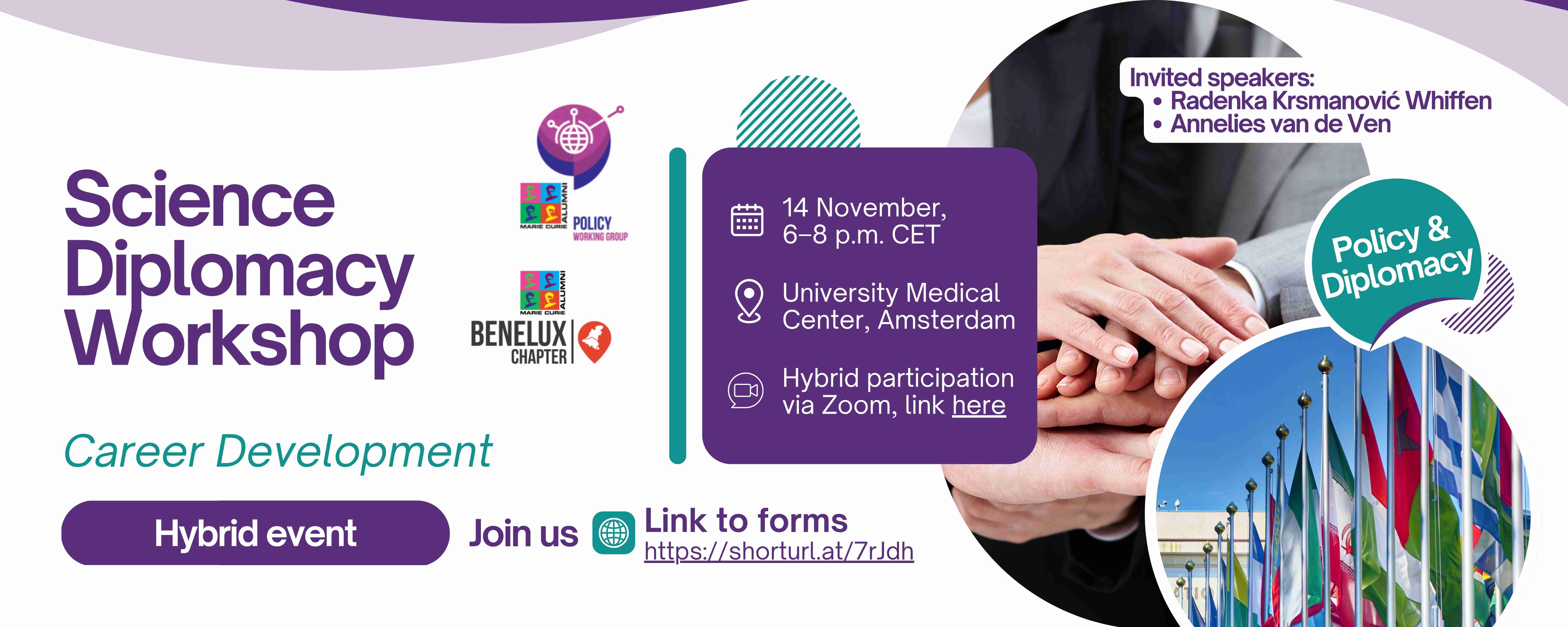 Banner for the Science Policy workshop