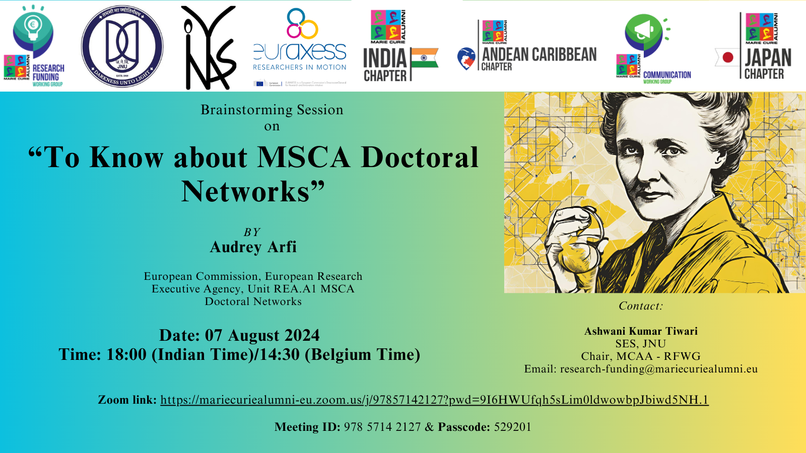 A joint brainstorming session organised by the MCAA-RFWG. The event was attended by 104 researchers from India, Nepal, Europe, and Latin America, as well as various institutions.