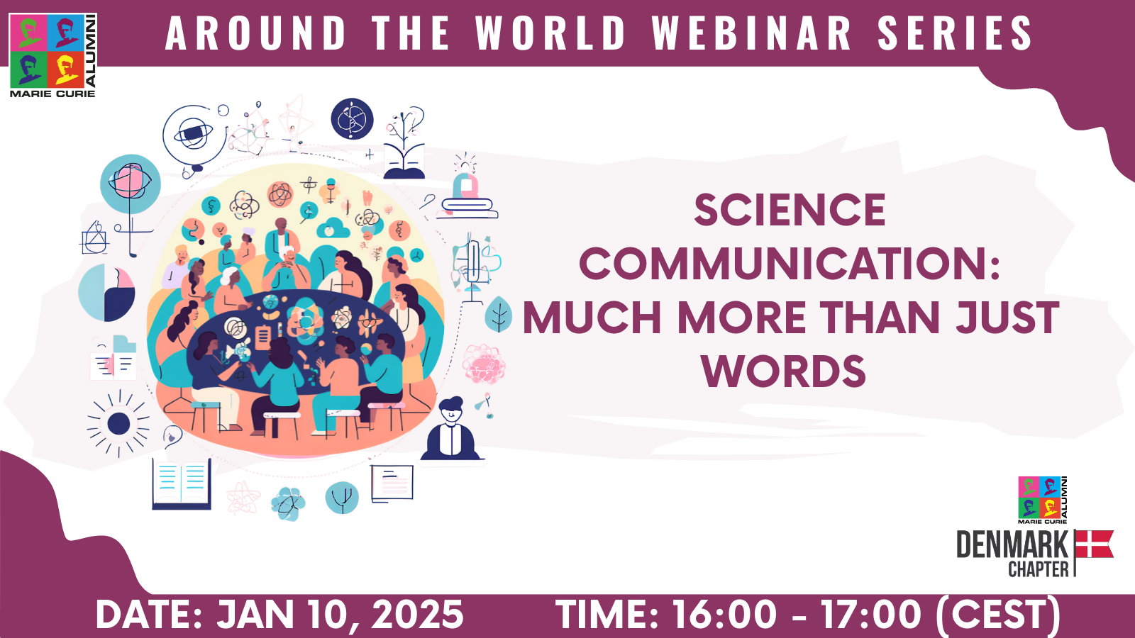 Image showing the date and time of the webinar along with the title