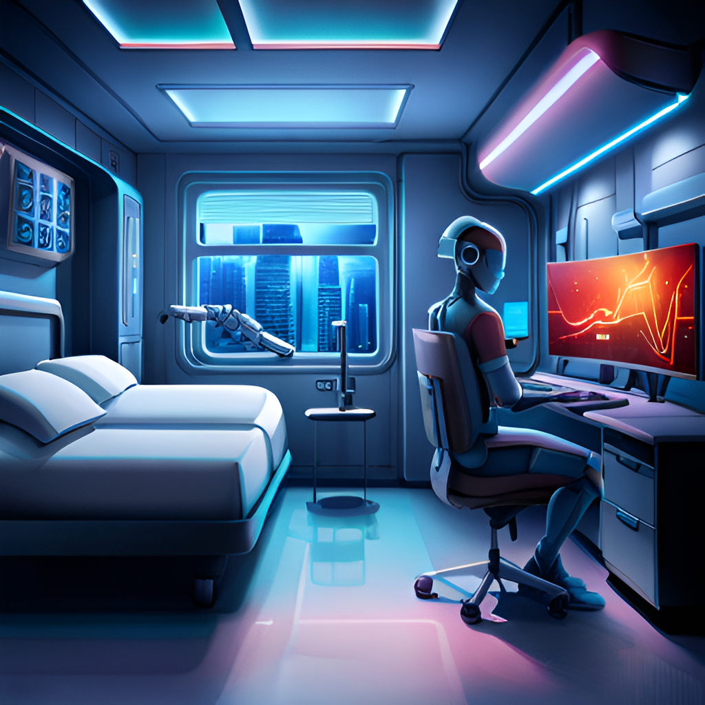 Beyond the Hype: A scene from an event discussing the promising potential of artificial intelligence in transforming the future landscape of healthcare. The visual was created with Tome.app based on the custom prompt "Beyond the Hype: AI in Healthcare"