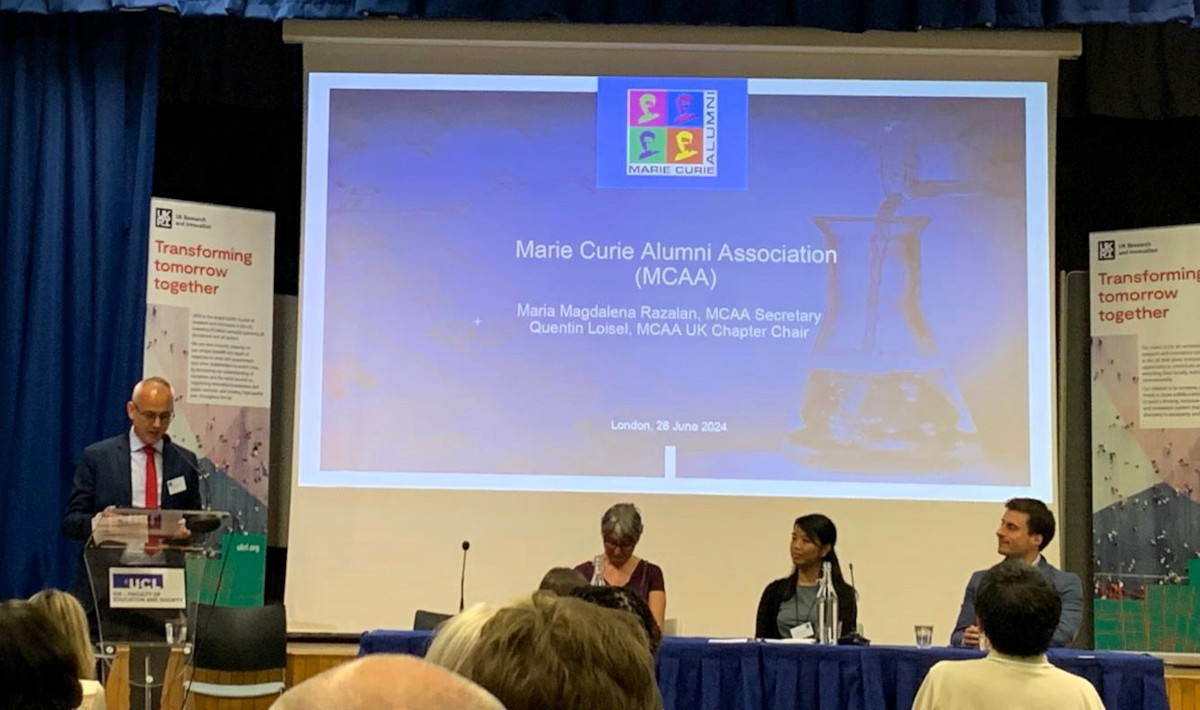 MCAA and UK Chapter presentation at the Horizon Europe Marie Skłodowska Curie Actions event