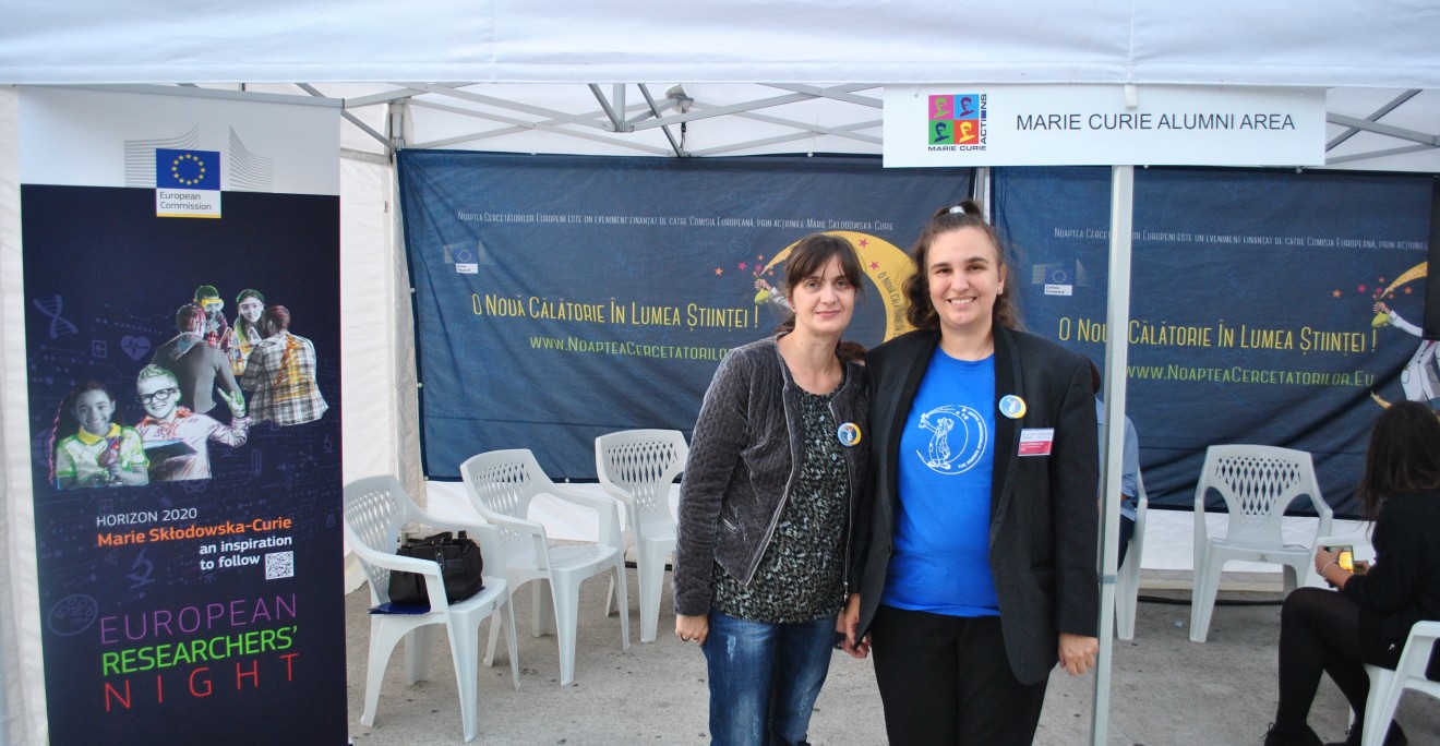 Marie Curie alumni at ResearcherNight Bucharest