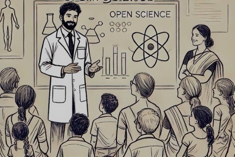 Scientist communicating science to the general public