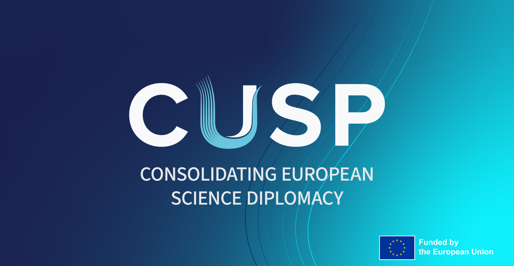 Banner with text "CUSP: Consolidating European Science Diplomacy"