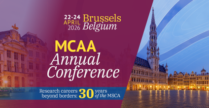 Banner announcing the MCAA Annual Conference 2026 in Brussels, Belgium, on 22-24 April 2026